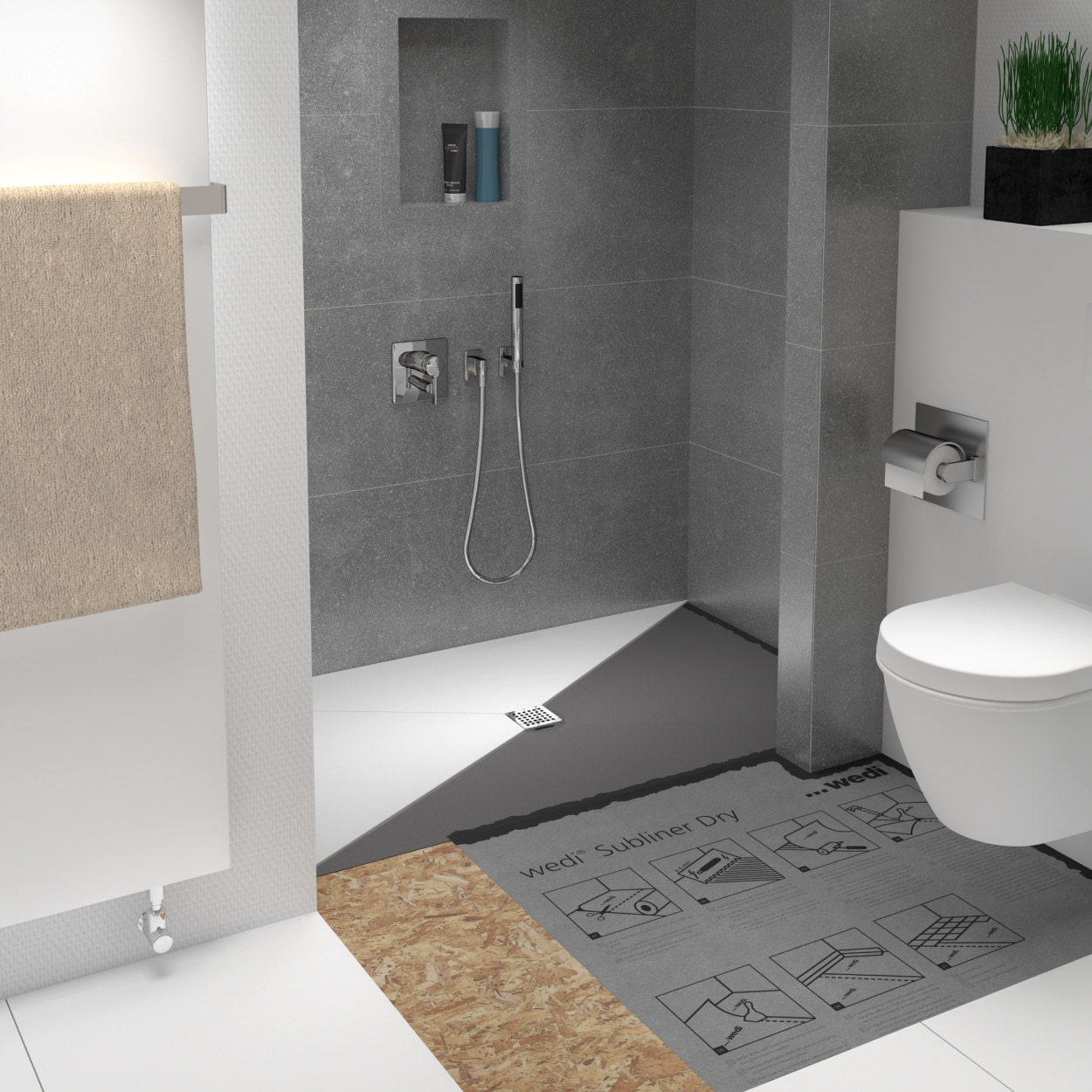 wedi Fundo Ligno Plus Duschbodenelement